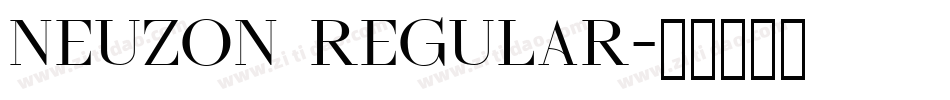 Neuzon Regular字体转换